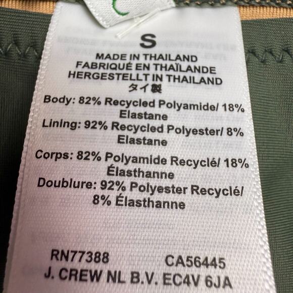 J. Crew Heritage 1989 High-leg Bikini bottom Womens Green Small Swimwear NWT - Picture 3 of 4